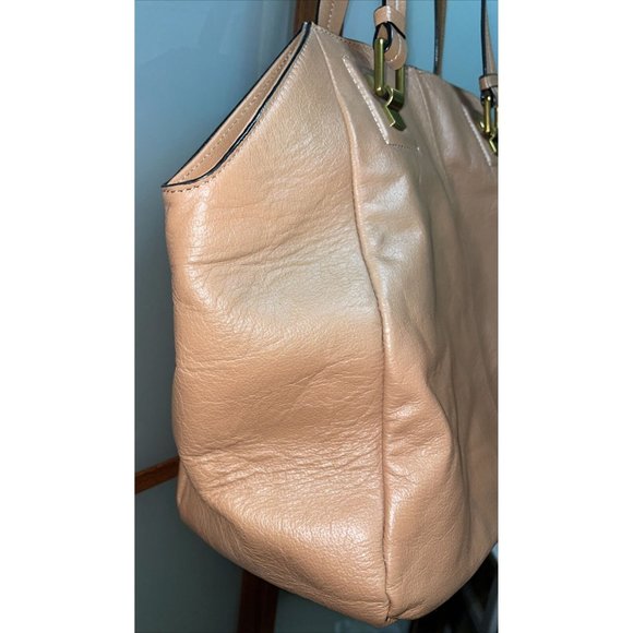 Elliott Lucca Faro Tobacco Brown Genuine Leather Purse Satchel Shoulder Hobo Bag - Picture 4 of 12